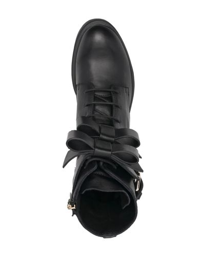 Shop Redv Bow-detail Platform Boots In Black
