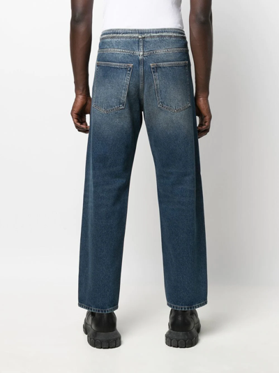 Shop Diesel D-sert Cropped Straight-leg Jeans In Blue