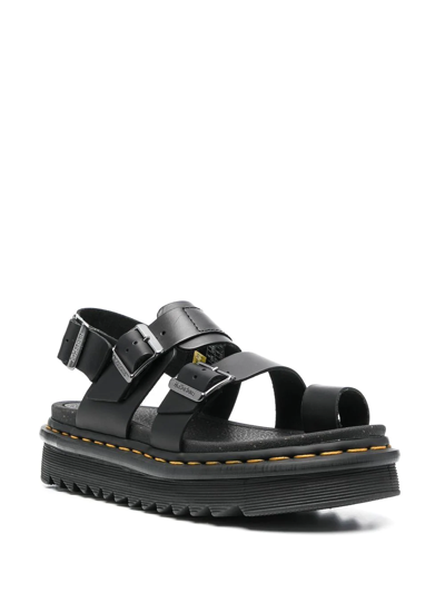 Shop Dr. Martens' Fynn Chunky-sole Sandals In Black