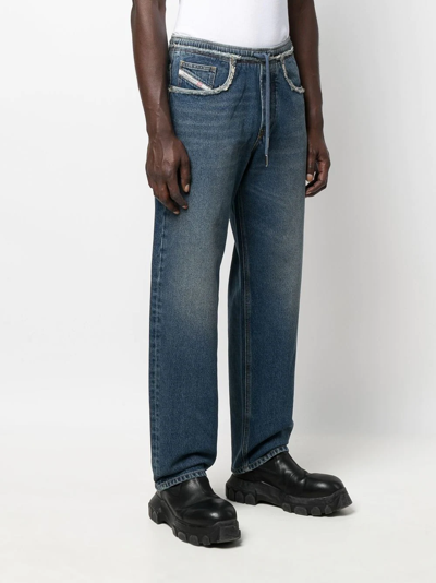 Shop Diesel D-sert 007f2 Straight-leg Jeans In Neutrals