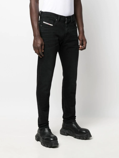 Shop Diesel 2019 D-strukt 09d48 Slim-cut Jeans In Black
