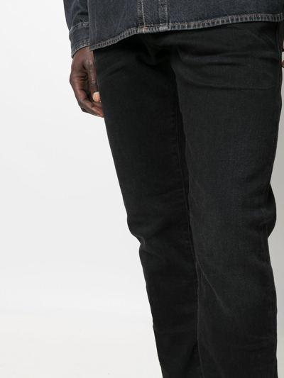 Shop Diesel 2019 D-strukt 09d48 Slim-cut Jeans In Black