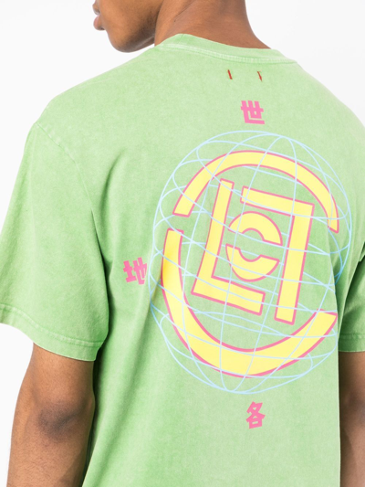 Shop Clot Globe Logo Short-sleeve T-shirt In Green