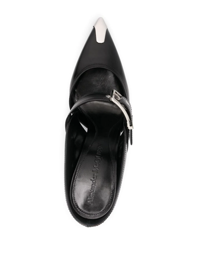 Alexander Mcqueen Metal-toecap 110mm Heel Pumps In Black