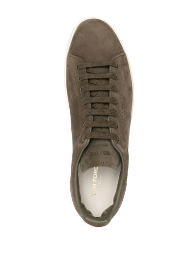 Shop Tom Ford Warwick Low-top Sneakers In Green