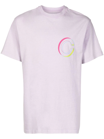 Shop Clot Globe Logo Short-sleeve T-shirt In Purple