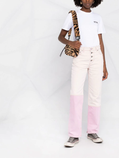 Golden Goose White Star Collection Logo-print T-shirt In White