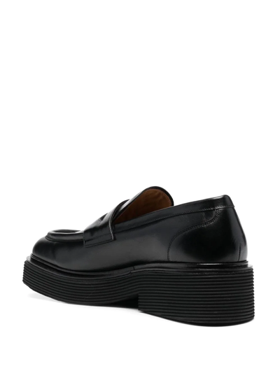 Shop Marni Iconic Square-toe Chunky Loafers In Black