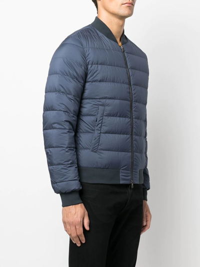 Shop Herno Feather-down Padded Jacket In Blue
