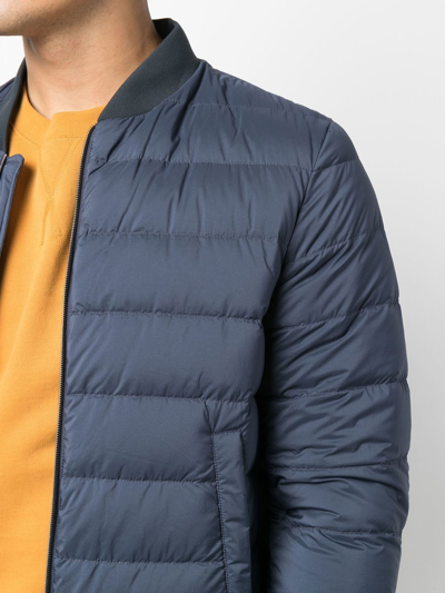 Shop Herno Feather-down Padded Jacket In Blue