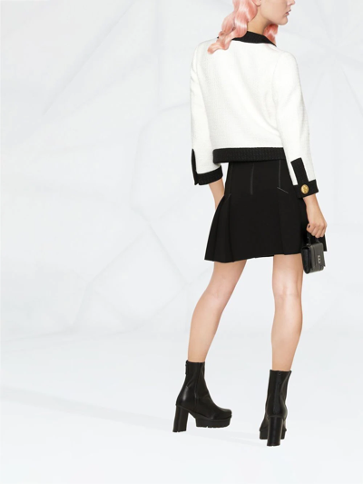 Dsquared2 Two Tone Tweed Boxy Jacket In White