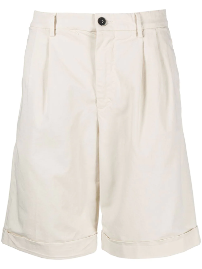 Shop Barena Venezia Cotton Knee-length Shorts In Neutrals
