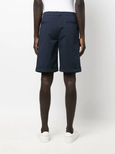 Shop Barena Venezia Cotton Chino Shorts In Blue