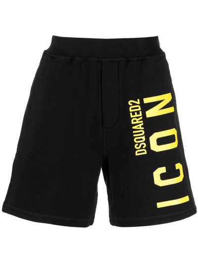 Shop Dsquared2 Icon Logo Track Shorts In Black