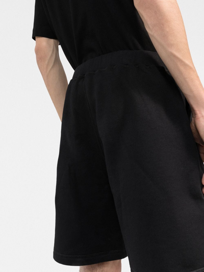 Dsquared2 Vertical Icon Print Jersey Sweat Shorts In Black