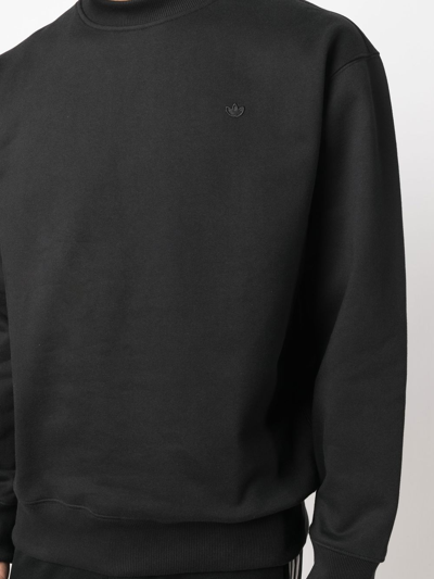 Shop Adidas Originals Contempo Crew Neck Sweatshirt In Black