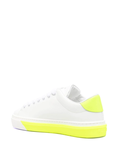 Shop Furla Low-top Lace-up Trainers In White