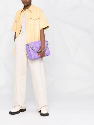 Shop Stand Studio Brynnie Quilted Shoulder Bag In Purple
