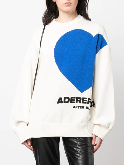 Shop Ader Error Heart Logo-print Sweatshirt In White
