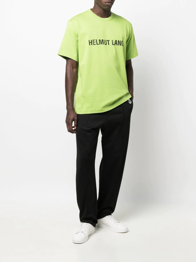 Shop Helmut Lang Logo Print T-shirt In Green
