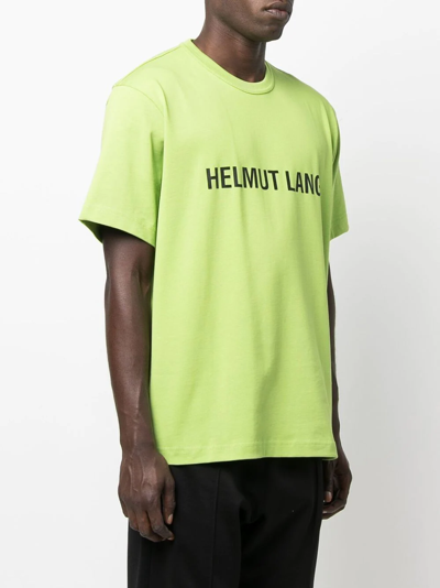 Shop Helmut Lang Logo Print T-shirt In Green