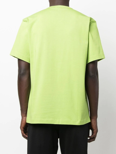 Shop Helmut Lang Logo Print T-shirt In Green