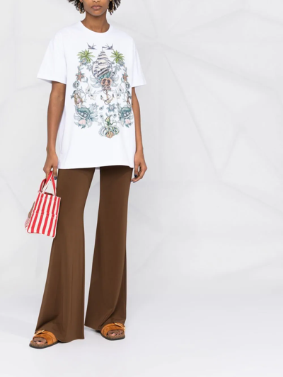 Shop Etro Graphic-print T-shirt In White