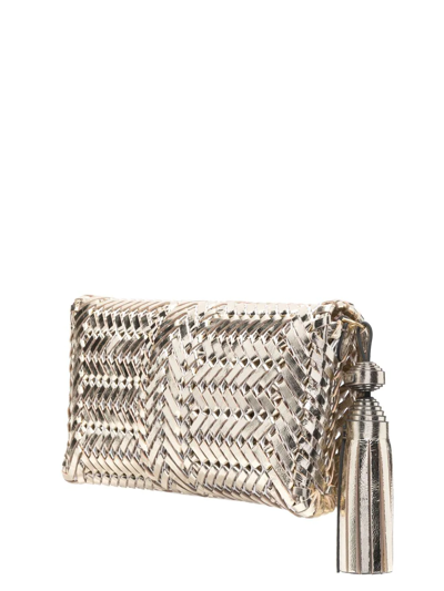 Anya Hindmarch Neeson Leather Clutch Bag In Gold