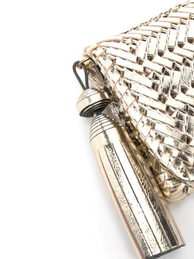 Anya Hindmarch Neeson Leather Clutch Bag In Gold