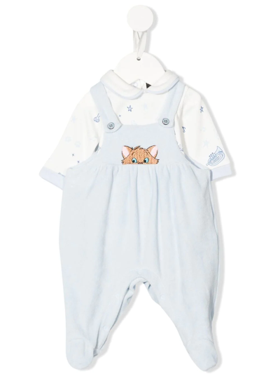 Shop Monnalisa Embroidered-aristocats Two-piece Set In White