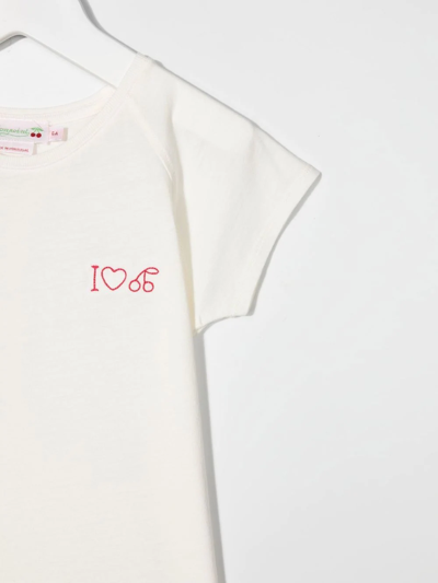 Shop Bonpoint Embroidered-logo Detail T-shirt In White