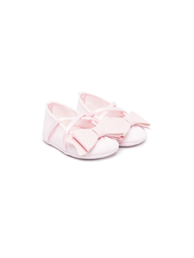 Shop Monnalisa Bow-detail Headband And Shoes Set In Pink