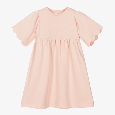 Chloé Teen Girls Pink Cotton Dress In Pink
