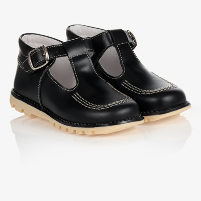 Shop Children's Classics Black Leather T-bar Shoes