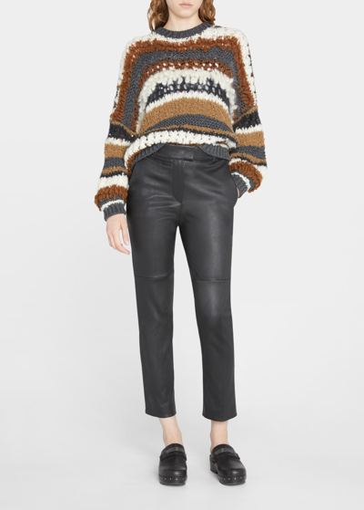 Shop Brunello Cucinelli Sequin-embellished Cashmere Mixed Yarn Sweater In Cjk29 Charcoal Mo