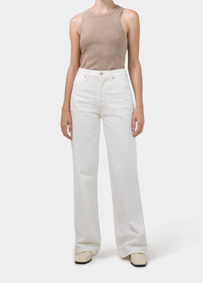Shop Citizens Of Humanity Annina Wide-leg Denim Trousers In Idyll