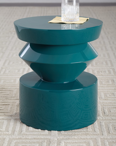 Shop Arteriors Uma Side Table In Teal