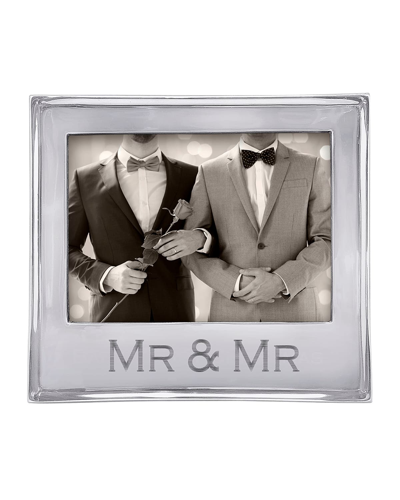 Shop Mariposa Mr. & Mr. Signature Statement Frame, 5" X 7" In Silver