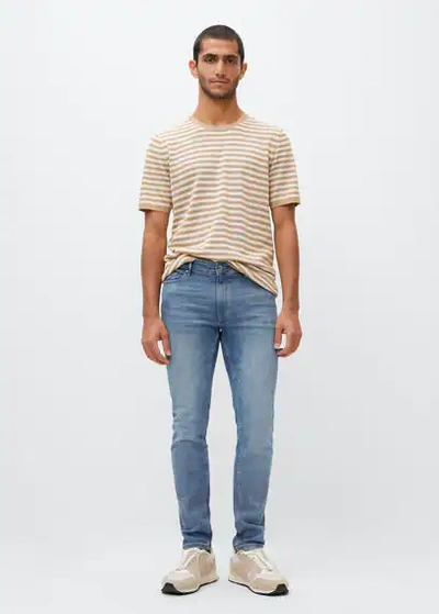 Mango Man Jude Skinny Fit Jeans Medium Blue | ModeSens