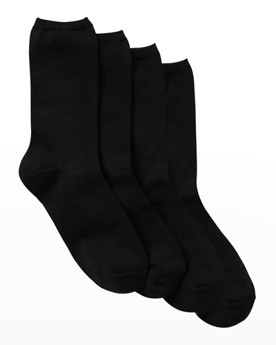 Shop Stems Comfort Crew Socks 4-pack In Black