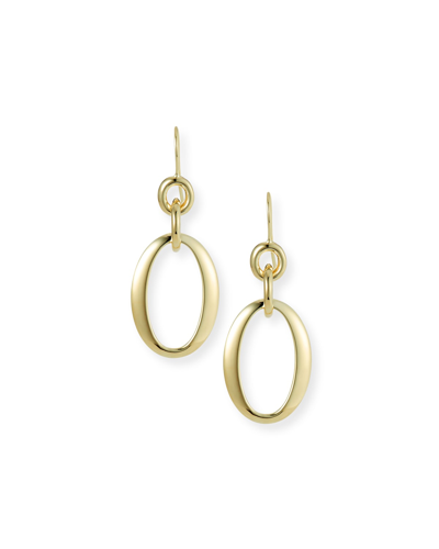 Shop Ippolita Short Oval Link Earrings In 18k Gold In Yellow Gold