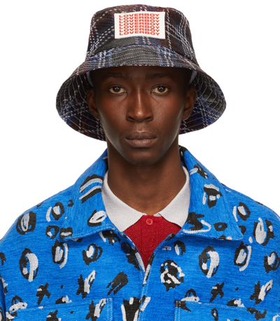 Charles Jeffrey Loverboy Multicolor Polyester Bucket Hat In Blau