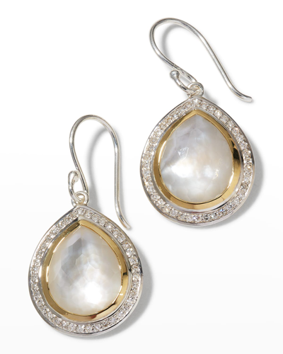 Shop Ippolita Teardrop Earrings In Chimera With Diamonds In Mother Of Pearl