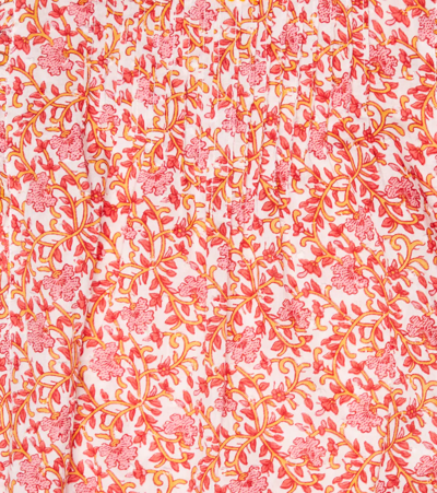 Poupette St Barth Amber Floral Top In Pink Mistral