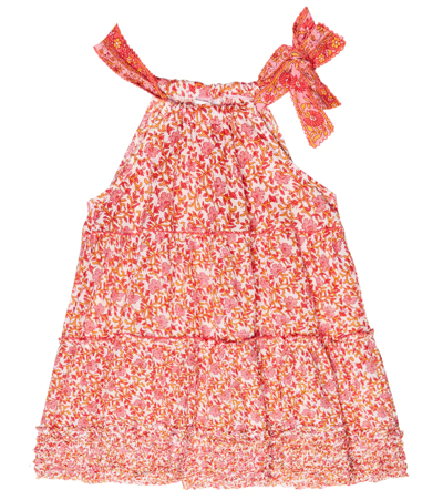 Shop Poupette St Barth Carine Floral Dress In Pink Mistral