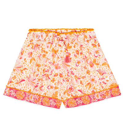 Poupette St Barth Cindy Floral Shorts In Pink Monaco