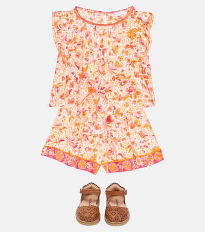 Poupette St Barth Cindy Floral Shorts In Pink Monaco