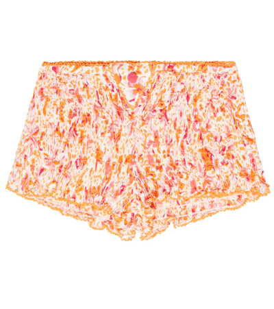 Shop Poupette St Barth Printed Shorts In Pink