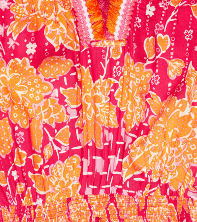 Poupette St Barth Sasha Floral Playsuit In Pink