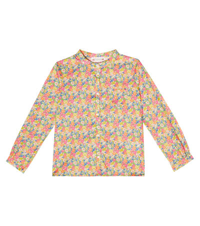 Bonpoint Girls Pink Floral Liberty Blouse In Fl Multicolore